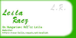leila racz business card